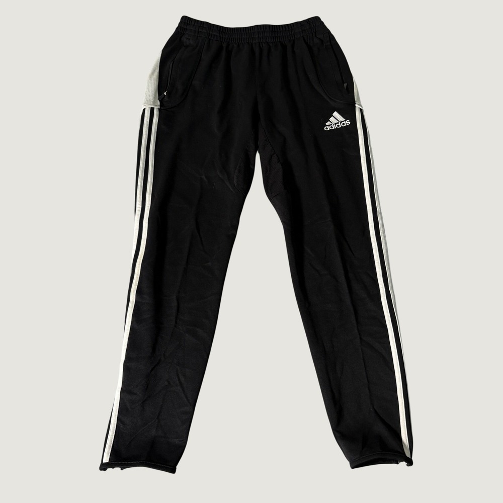 Adidas ClimaCool Mens Track Pants Black White Striped Soccer Training Joggers M